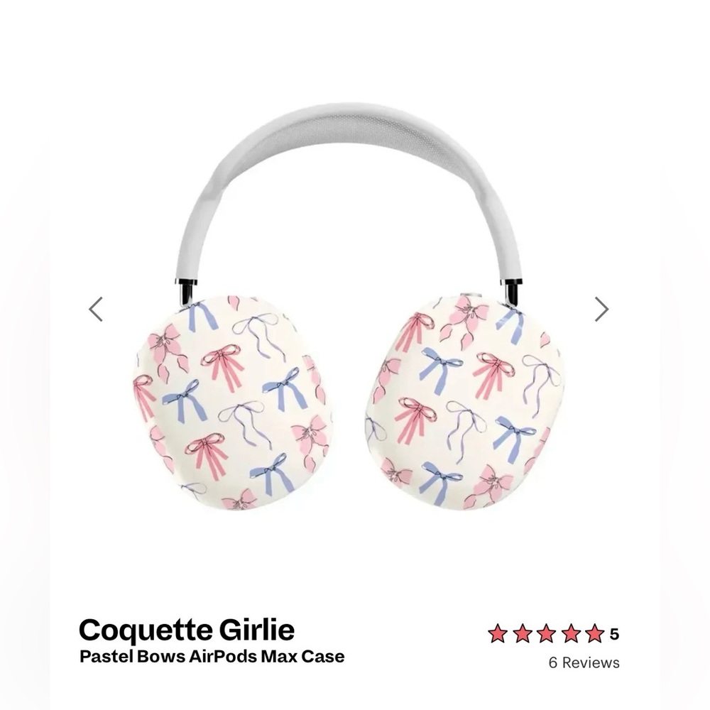Coquette Girlie Pastel Bows Over-Ear Headphones